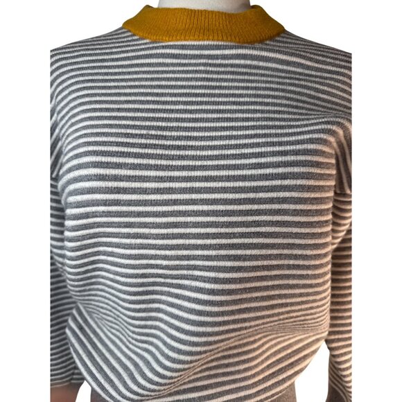 2/$30 Elodie Small Striped Sweater With Gold Collar - Picture 7 of 16